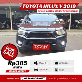 Toyota Hilux 2.4 V Dobel Cabin 4x4 AT 2019 Hitam