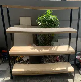 Rak Serbaguna Besi Alas Kayu
