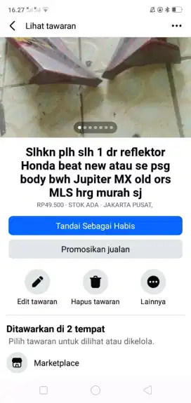 Slhkn plh slh 1 dr kelengkapan sepeda/motor brg ORI hrg murah sj cpt