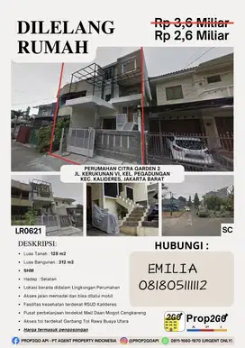 LELANG RUMAH CITRA GARDEN  , Kalideres, Jakarta Barat