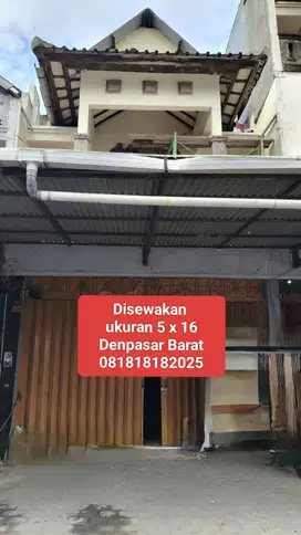 Disewakan toko area Denpasar barat strategis