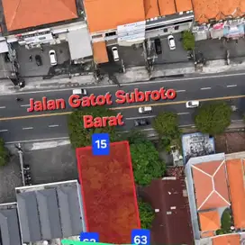 Tanah Premium 10 Are di Jalan Utama Gatot Subroto Barat Denpasar