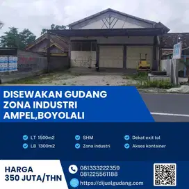 Gudang Siap Pakai Disewakan di Ampel Boyolali – Luas 1500m², SHM,