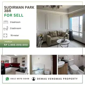 Dijual Apartement Sudirman Park 3 BR Full Furnished Lantai Tinggi