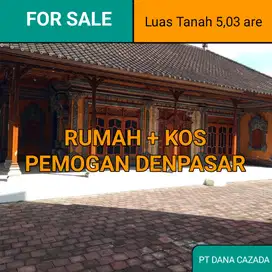 RUMAH+KOS+WARUNG PEMOGAN 5,03 ARE