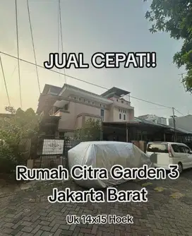 Rumah Citra garden 3 luas 14x15 Hoek renov 2,5lantai furnish Murah