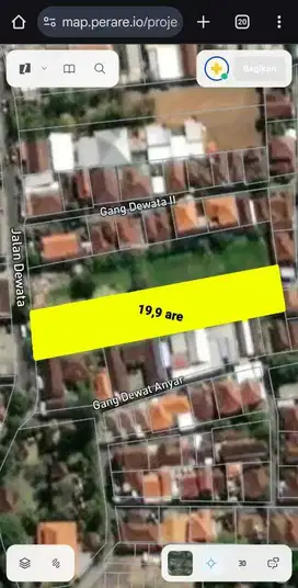 Disewakan Tanah di Jln Dewata Sidakarya utk Gudang, Kantor dll