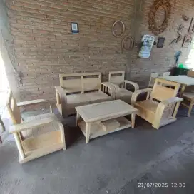 Kursi tamu minimalis kayu jati