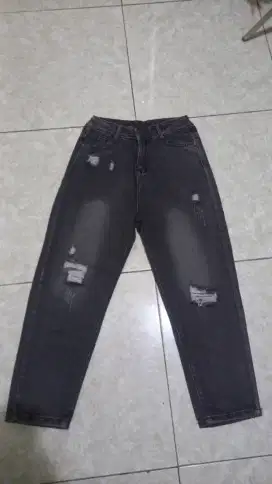 black ripped jeans