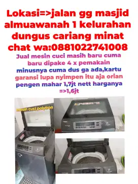 Mesin cuci polytron nett harga1,6jt ambil lokasi