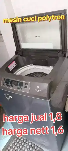 jual rugi,Mesin cuci polytron nett harga1,6jt ambil lokasi