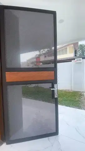 pintu dobel kasa nyamuk moderen minimalis