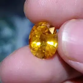 Batu Permata Natural yellow sapphire Thailand 5.8 ct memo GRI