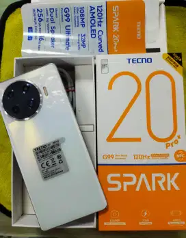 Tecno Spark 20 Pro plus Nfc ram 8/256 lecet pemakaian