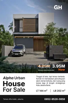 Dijual Rumah Modern - Taman Alfa Indah, Jakarta Barat