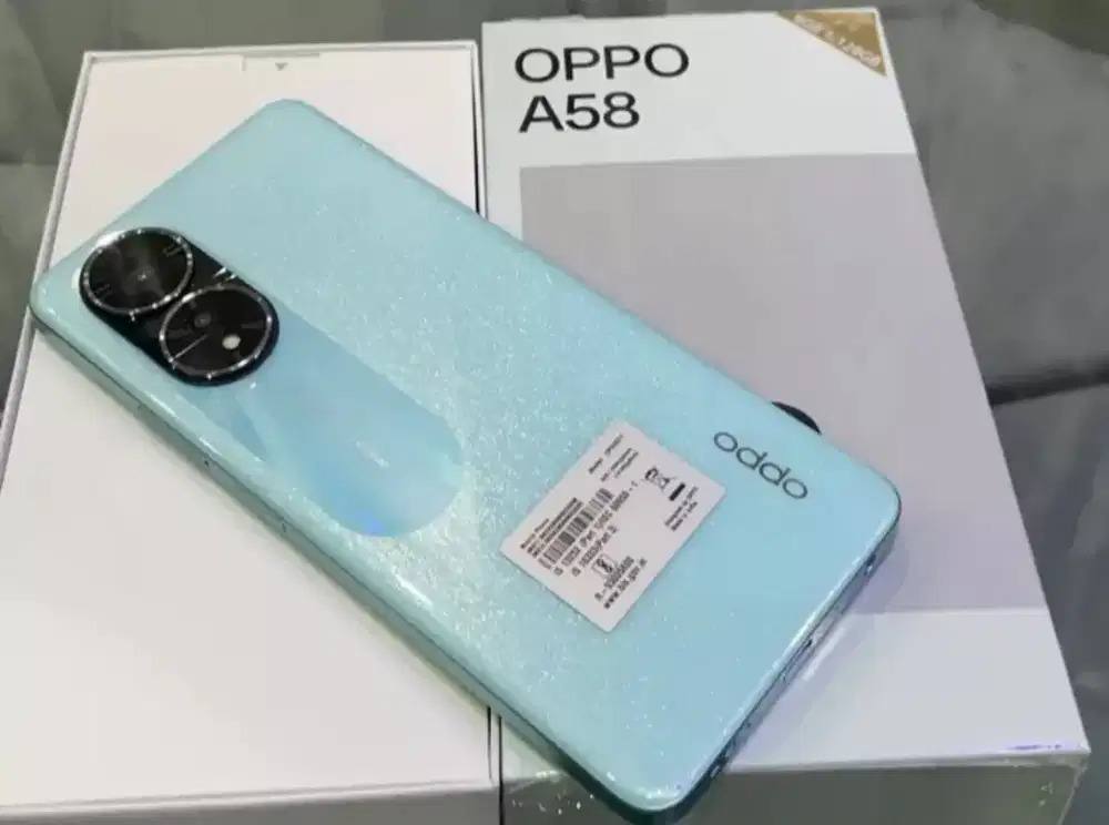 Jual hp oppo A58, 8+8/128, hp super mulus dan lengkap. Nego