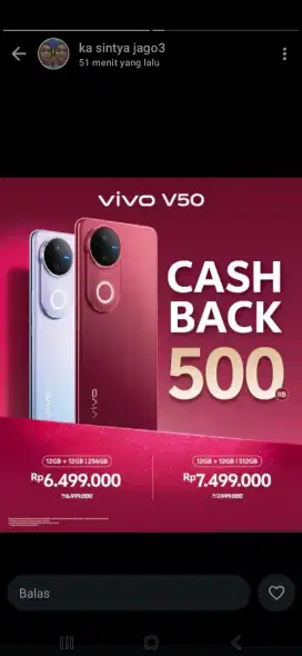 Cicilan tanpa kartu kredit vivo v50 lite 8/256gb promo cicilan pasti