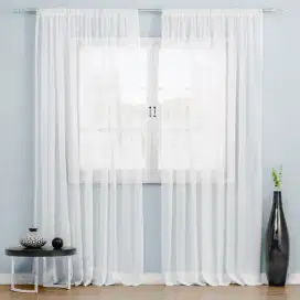 Vitrase gorden jendela serut motif Polos