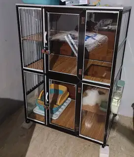 Aluminum Cat Cage 2 Rooms / 2 Doors