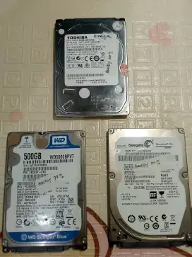 HDD Laptop 2,5 inchi bekas 320GB/500GB