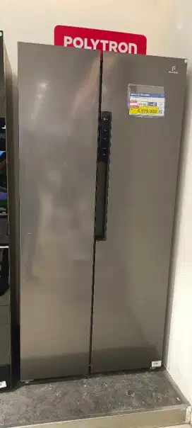 Kulkas Polytron SBS 460L Dark Silver (Kredit Tanpa DP)