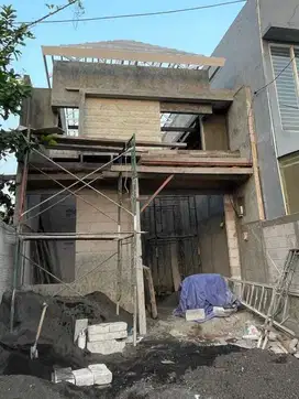 2 Unit Rumah Baru on Progress di Wonorejo Selatan gang depan, Rungkut
