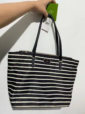 Totebag Katespade Nylon BlackStripe