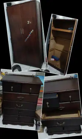 Edisi pindahan rumah nih 
Dijual take all 2 lemari kayu 200 aja