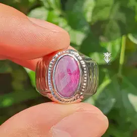 Batu Permata Natural Star Ruby Burma Myanmar No Heat 5.26 Ct CGL Memo