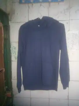 Sweater Hoodie polos bahan tebal pria L