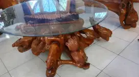 Kursi meja dari Akar jati etnik