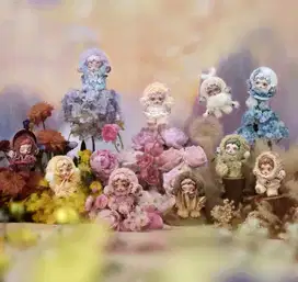 Pop mart skullpanda l’ll impressionisme - windflower