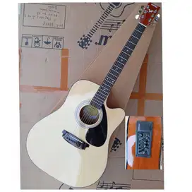 Gitar akustik/elektrik Natural glossy eq7545 preamp
