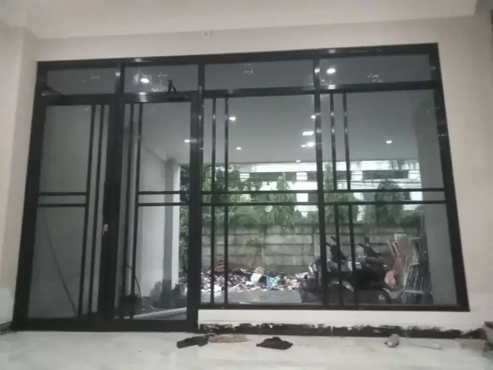 Kusen pintu jendela partisi aluminium glass
