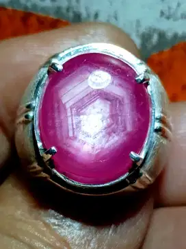 Natural Ruby Fatwa Ring perak