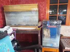 DIJUAL MURAH CEPAT DUA AQUARIUM+BATU KARANG