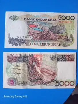 Jual Uang Kuno pecahan 5000 tahun 1992 antik