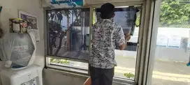 Kaca film tolak panas panggilan sedia stiker buram sandblast polos
