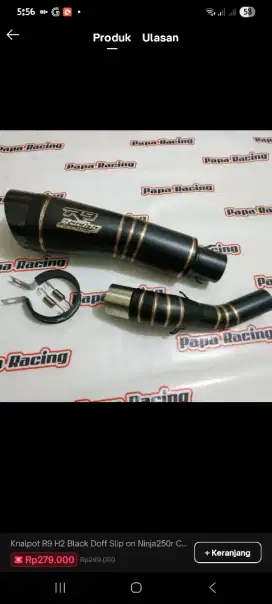 Knalpot r9 ninja 250 fi 2018 up