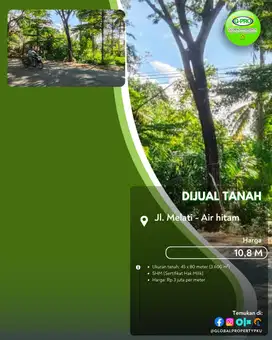Dijual Tanah Daerah Melati Siap Bangun Tengah Kota!