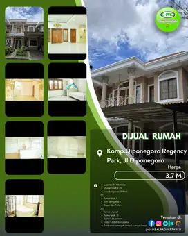Dijual Rumah Mewah 2 Lantai Komplek Diponegoro Regency Park!