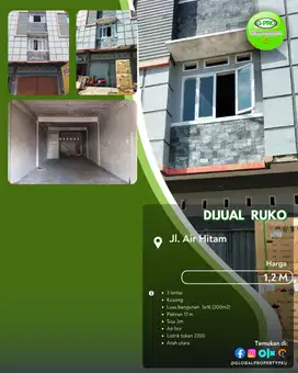 Dijual 2 Ruko Daerah Air Hitam Siap Usaha!