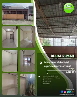 Dijual Rumah Dekat Mall Ciputra Daerah Riau Pekanbaru Kota!