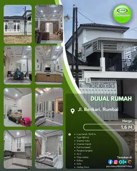 Dijual Rumah Mewah 1,5 Lantai Daerah Rumbai Siap Huni!