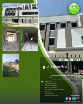Dijual Ruko Cantik Jalan Kubang Raya Siap Usaha!