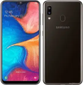 HP Android Samsung A20 hitam Second (bekas)