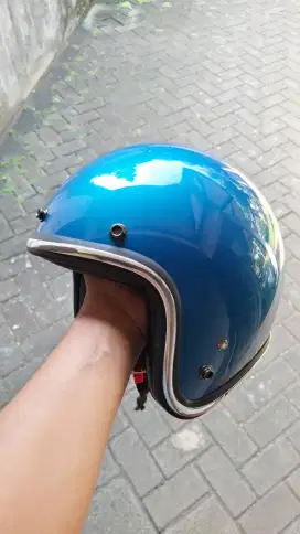 Helm retro double d ring SNI harga dua helm