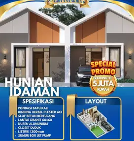 Dijual Rumah Baru Promo DP 5 Juta, Bedahan, Sawangan, Depok