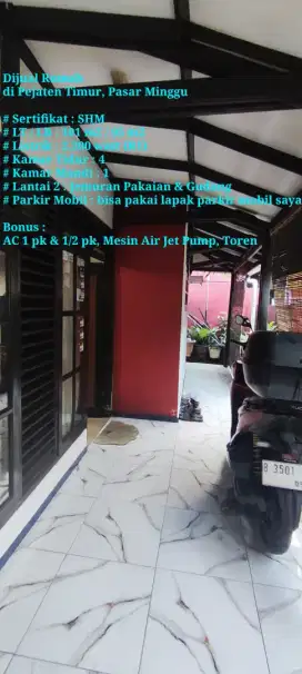 Jual Rumah di Pejaten Timur, Pasar Minggu