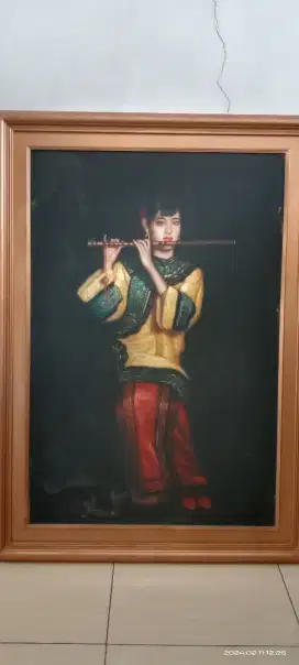 Lukisan suling perempuan cina